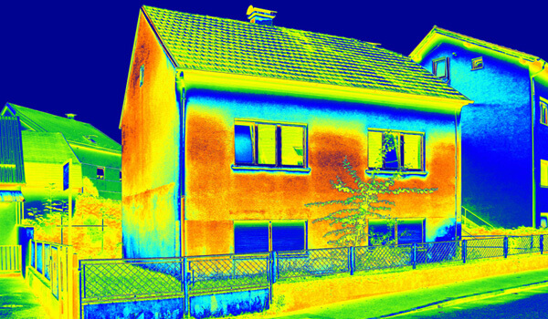 Hőszigetelés, hőkamerás felvétel